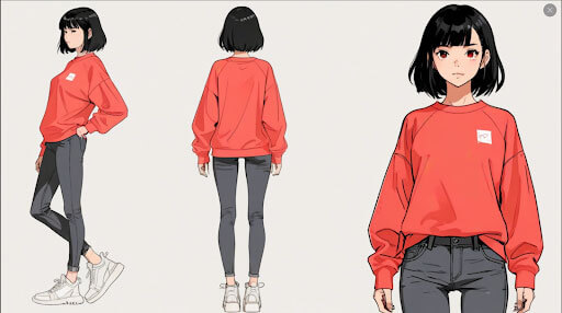 An anime character from the Inmix library